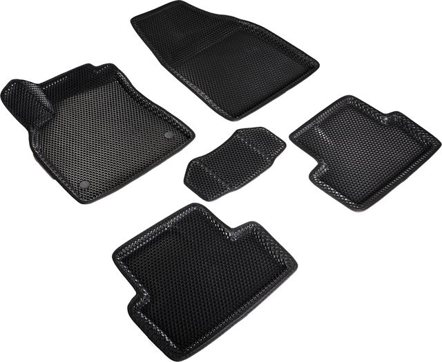 Коврики Seintex 3D EVA Ромб для салона Renault Megane III 2008-2016 ЧЕРНЫЕ. Артикул 98747