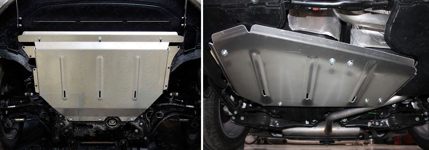 Защита алюминиевая ТСС (4 мм) для картера и бака Audi Q3 2019-2026. Артикул ZKTCC00429K