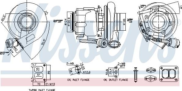 Турбина (турбокомпрессор) Nissens ** FACTORY NEW ** для Volvo  FMX II 2013-2026. Артикул 93717