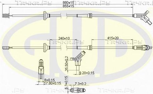 Датчик ABS G.U.D.. Артикул GABS01043