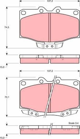 Тормозные колодки TRW. Артикул GDB1133