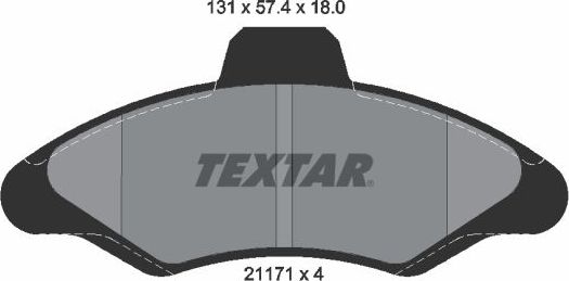 Тормозные колодки Textar. Артикул 2117105