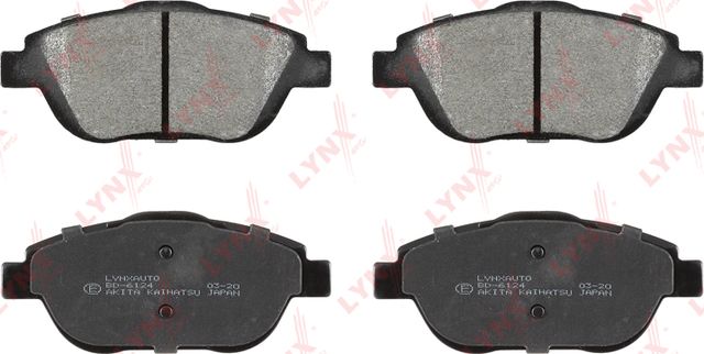 Тормозные колодки LYNXauto передние для Citroen C3 II 2009-2016. Артикул BD-6124
