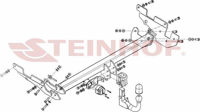 Фаркоп Steinhof для Mazda CX-5 I 2012-2017. Быстросъемный крюк. Артикул M-033