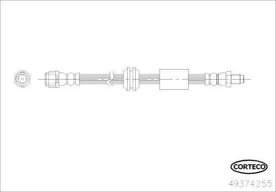 Тормозной шланг Corteco. Артикул 49374255