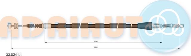 Трос ручника (тросик ручного тормоза) Adriauto задний правый для Opel Frontera A 1992-1995. Артикул 33.0241.1