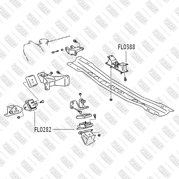 Опора двигателя TOYOTA LAND CRUISER 98- передн. (Fixar). Артикул FL0388