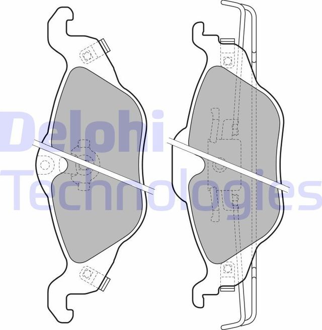 Тормозные колодки Delphi (Low-Metallic). Артикул LP1673