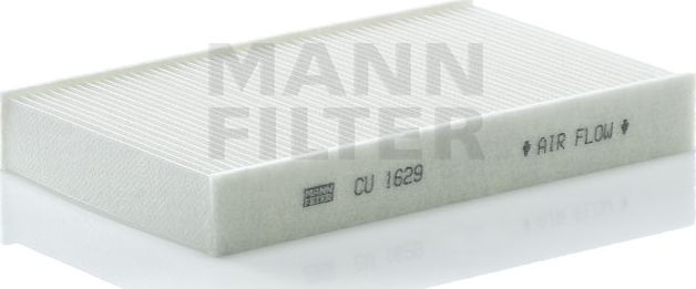 Салонный фильтр Mann-Filter. Артикул CU 1629