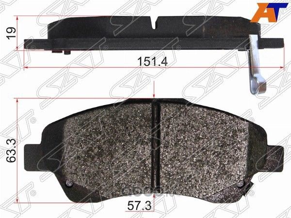 Колодки тормозные FR TOYOTA AVENSIS 03- (SAT). Артикул ST0446505170