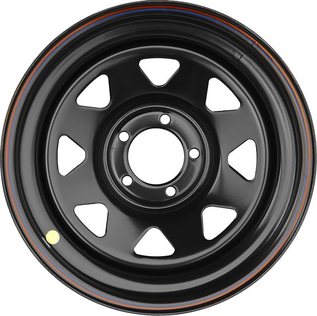 Колёсный диск OFF-ROAD Wheels усиленный стальной черный 5x114,3 8xR16 d84 ET-19 (треуг.мелкий) для Jeep Cherokee XJ 1984-2001. Артикул 1680-51484BL-19A17