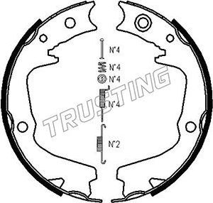 Тормозные колодки (стояночная тормозная система) Trusting задние для Subaru Outback II 2000-2003. Артикул 110.337K