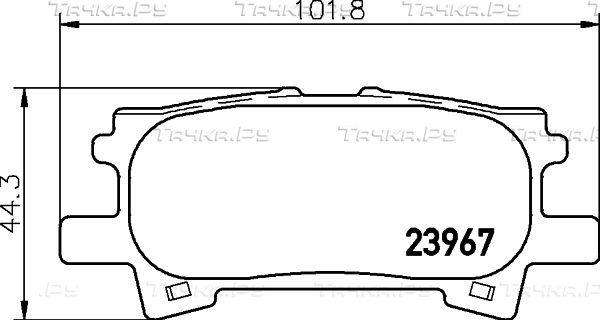 Тормозные колодки Hella NAO. Артикул 8DB 355 028-101