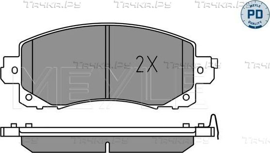 Тормозные колодки Meyle PD передние для Subaru Impreza V 2016-2026. Артикул 025 222 0117/PD