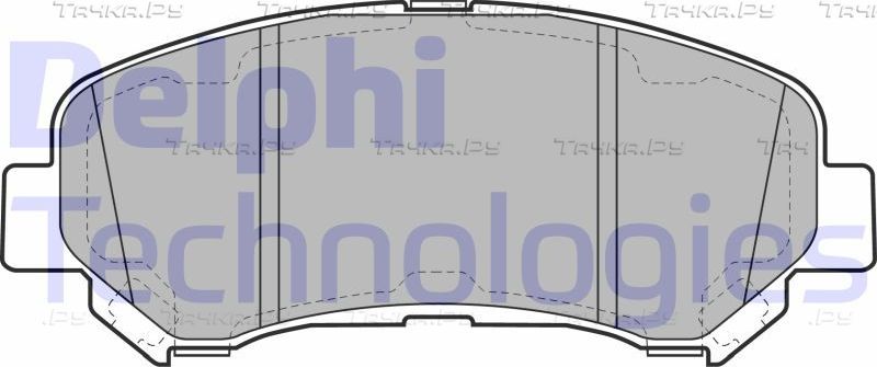Тормозные колодки Delphi (Low-Metallic) передние для Nissan Qashqai I 2007-2013. Артикул LP2031