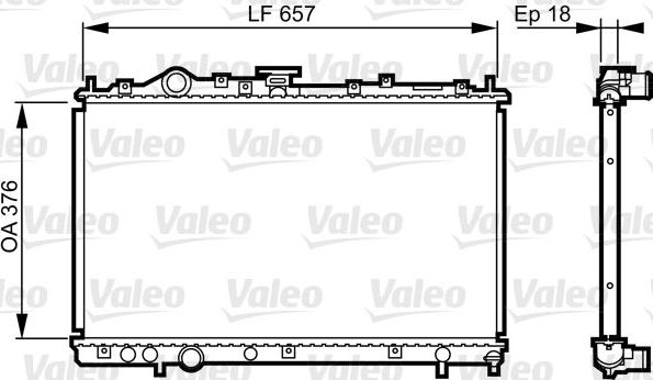 Радиатор охлаждения двигателя Valeo (алюминий). Артикул 732612