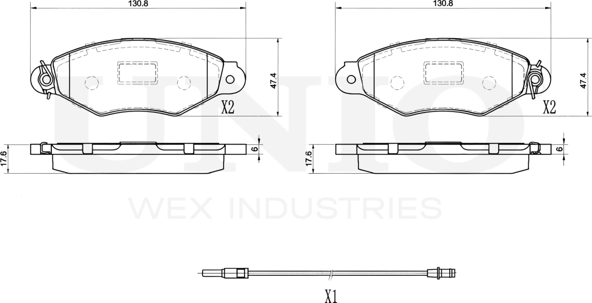 Колодки тормозные дисковые, комплект (Unio). Артикул BRP-20036