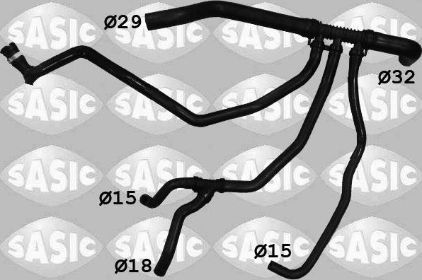 Патрубок радиатора (системы охлаждения) Sasic. Артикул 3404137