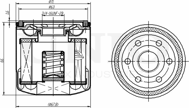 Фильтр масляный (Unio). Артикул FLT-20004
