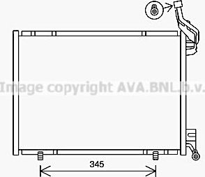 Радиатор кондиционера (конденсатор) AVA (алюминий). Артикул FD5640