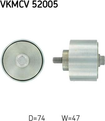 Направляющий (ведущий) ролик приводного поликлинового ремня SKF. Артикул VKMCV 52005