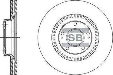 Тормозной диск Sangsin Hi-Q передний для Hyundai Genesis I 2008-2014. Артикул SD1116