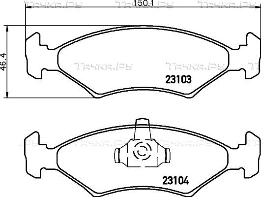 Тормозные колодки Mintex передние для TVR Chimaera 1992-2003. Артикул MDB1883