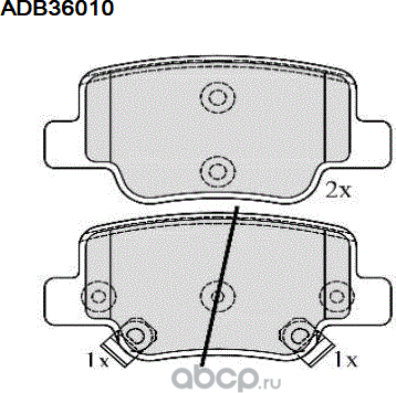 Колодки тормозные дисковые (Allied Nippon). Артикул ADB36010