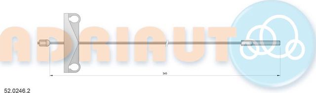 Трос ручника (тросик ручного тормоза) Adriauto передний для Toyota Auris I 2006-2012. Артикул 52.0246.2