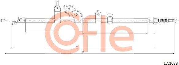 Трос ручника (тросик ручного тормоза) Cofle. Артикул 92.17.1083