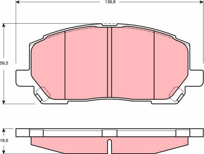 Тормозные колодки TRW. Артикул GDB3286