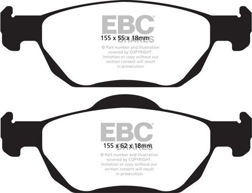 Тормозные колодки EBC Brakes. Артикул DP22000