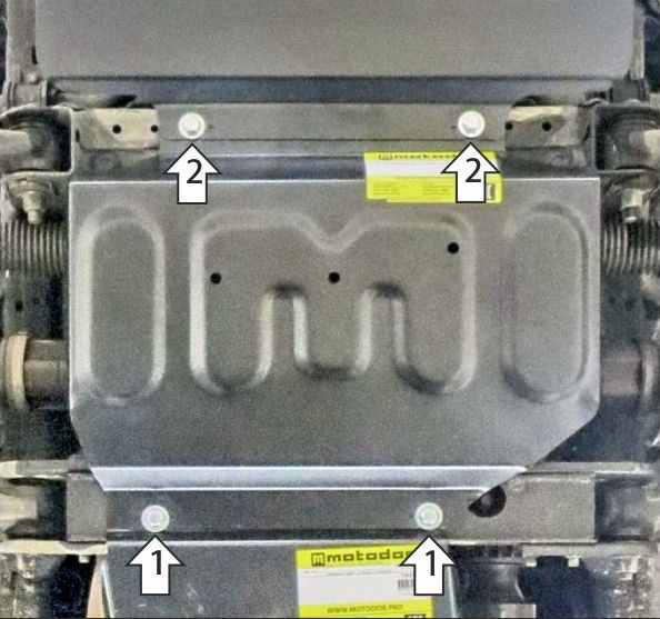 Защита Мотодор для картера и переднего дифференциала Great Wall Poer 2021-2026. Артикул 73114