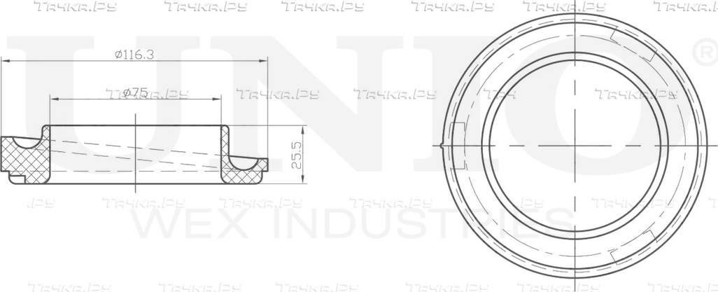 Проставка пружины подвески (Unio). Артикул RMP-16104