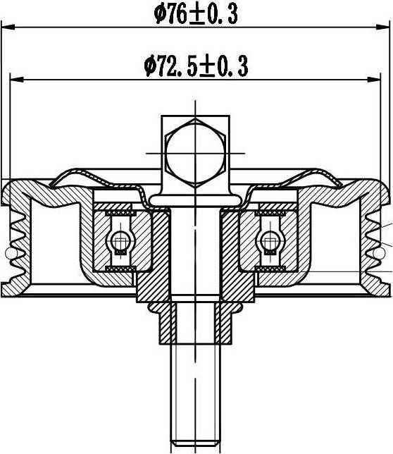 Натяжной ролик (натяжитель) приводного клинового зубчатого ремня Trialli. Артикул CM 3012