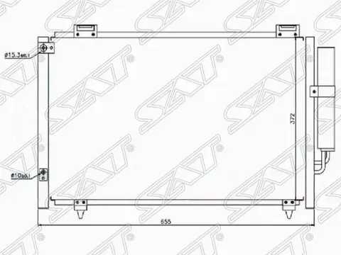 Радиатор кондиционера TOYOTA COROLLA 00-06 EURO / RUNX/ALLEX 04-06/AVENSIS ##T25# 1/3ZZ 03-08 (SAT). Артикул stty28394a0
