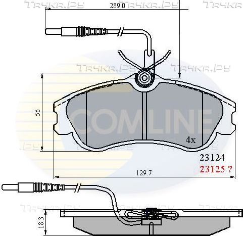 Тормозные колодки Comline Comline передние для Citroen Berlingo I 1996-2011. Артикул CBP1174