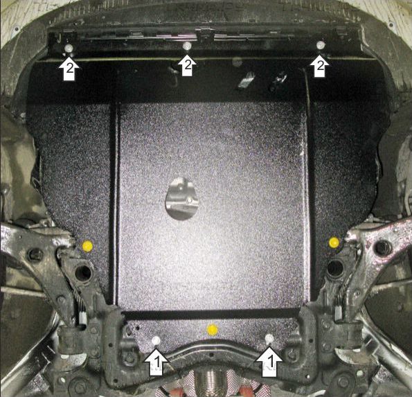 Защита Мотодор для картера и КПП Volvo S40 II 2003-2012. Артикул 72601