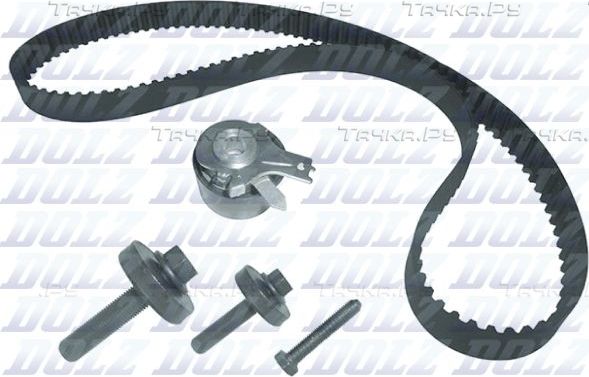 Ремень ГРМ с роликами (комплект) Dolz для Nissan Qashqai I 2008-2013. Артикул SKD003