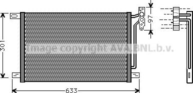Радиатор кондиционера (конденсатор) AVA (алюминий). Артикул BW5215