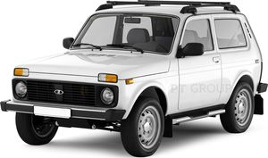 Рейлинги PT Group Усиленные с поперечинами для ВАЗ Нива 4х4 2121 1993-2020 Черный муар. Артикул LNI551502