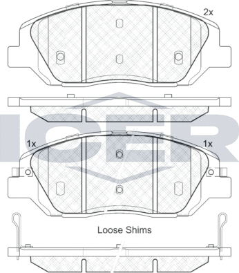 Тормозные колодки Icer. Артикул 181997