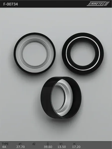 Сальник 27,70/39,60*13,50/17,20 тип 4A (Emmetec). Артикул F00734