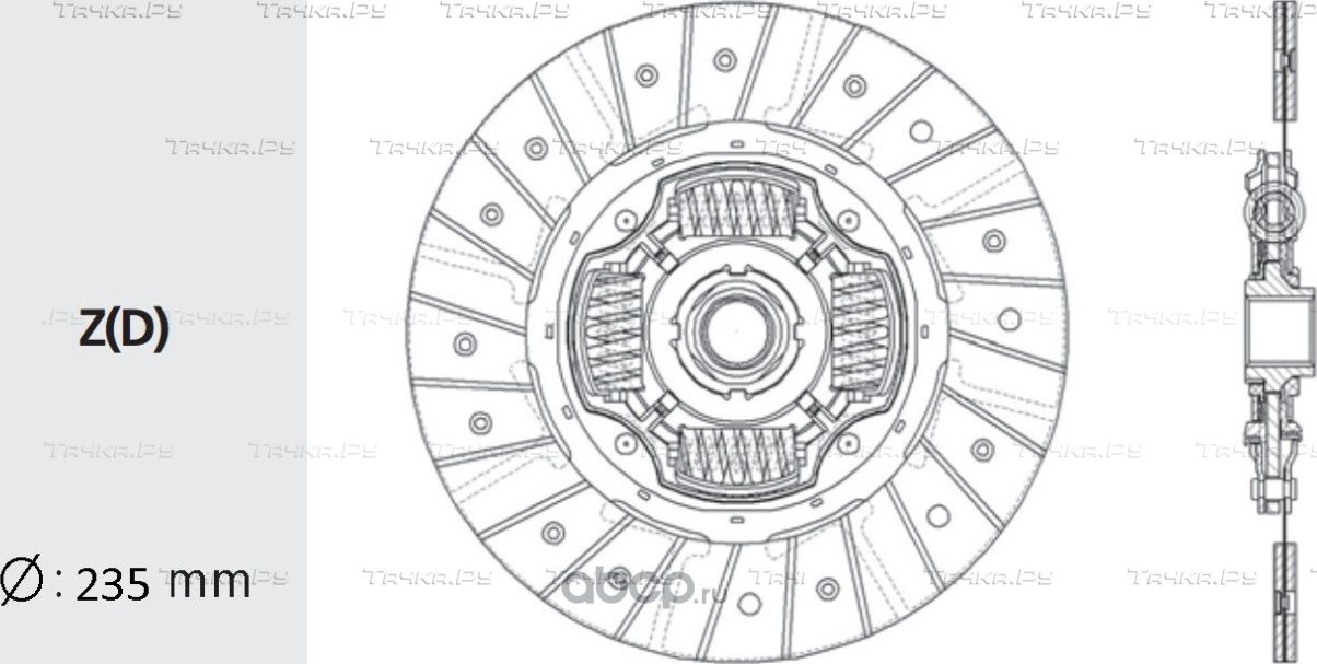 Диск сцепления (Valeo). Артикул DW53