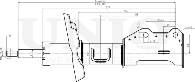 Амортизатор подвески (Unio). Артикул SAB-10180