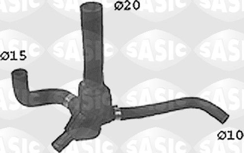 Патрубок радиатора (системы охлаждения) Sasic. Артикул SWH4279