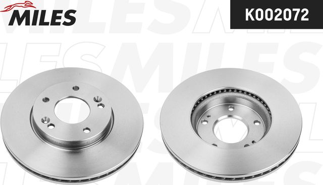 Диск тормозной HYUNDAI TUCSON 06-/i30 09-/KIA CEED 06-/SPORTAGE 04- передний K00 (Miles). Артикул K002072