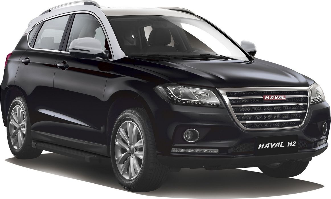 Пороги алюминиевые Rival Black для Haval H2 2014-2020. Артикул F173ALB.9401.1