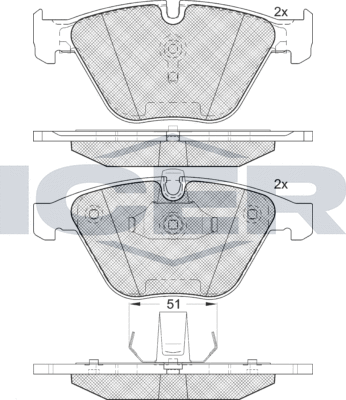 Тормозные колодки Icer. Артикул 181940-203