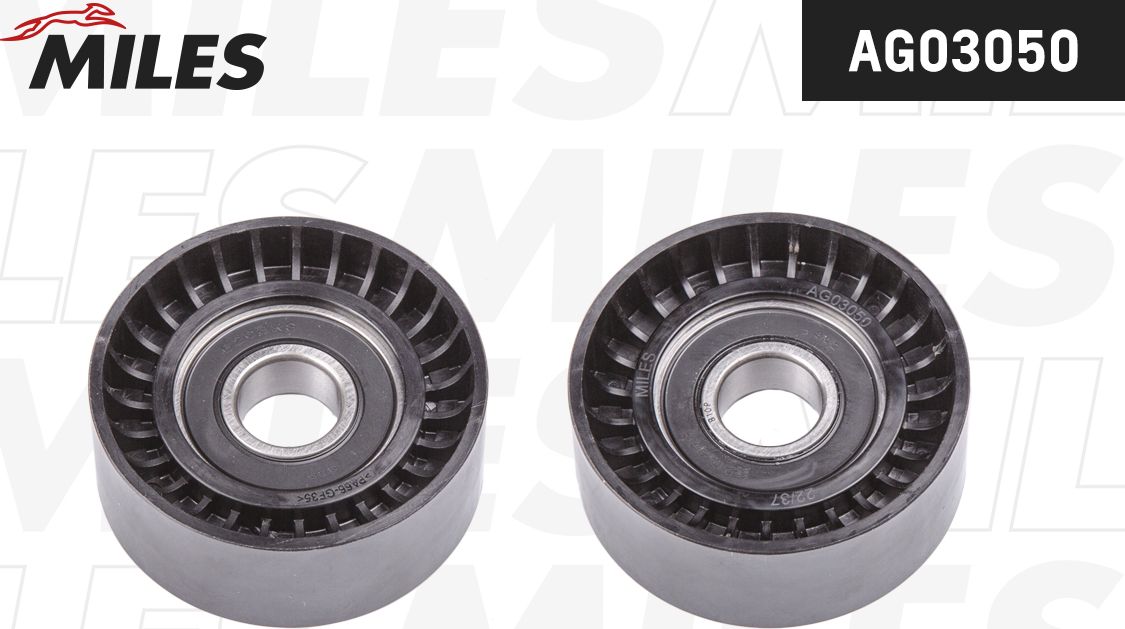 Натяжной ролик (натяжитель) приводного ремня Miles (полимерный материал). Артикул AG03050